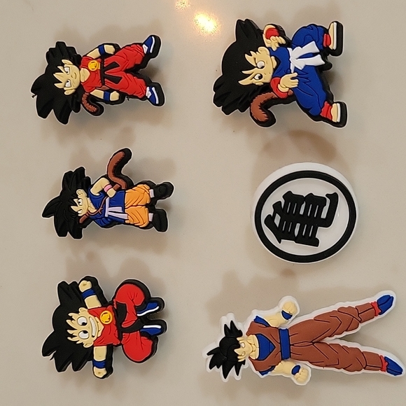 6pcs Dragon Ball Z Characters Croc Shoe Charms - Picture 2 of 3